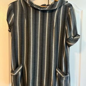 1960’s Ed Violin Maternity Striped Gray Women's Top Size large